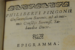 Succisivae Horae dedicate a Pingone (1589)