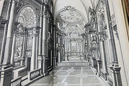 Interior de una iglesia - Lámina del primer volumen del Theatrum Statuum Sabaudiae