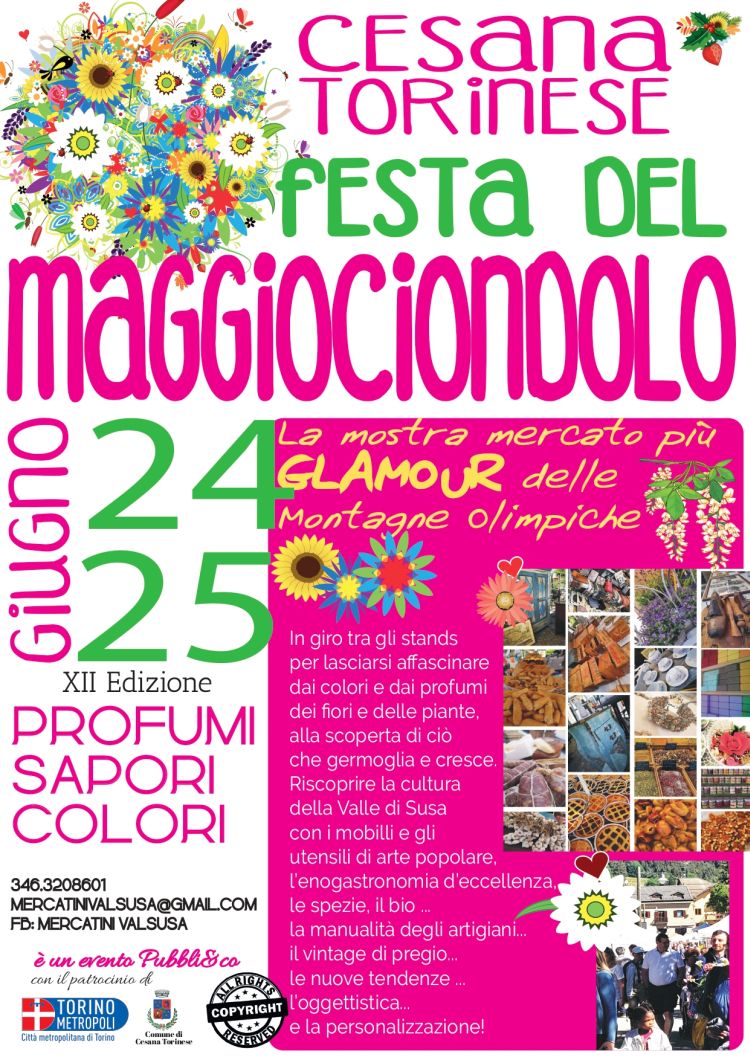 locandina Festa del Maggiociondolo Cesana 2023