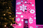 Le proiezioni natalizie sulla torre del comune di Pinerolo - foto di Cinzia Consolati